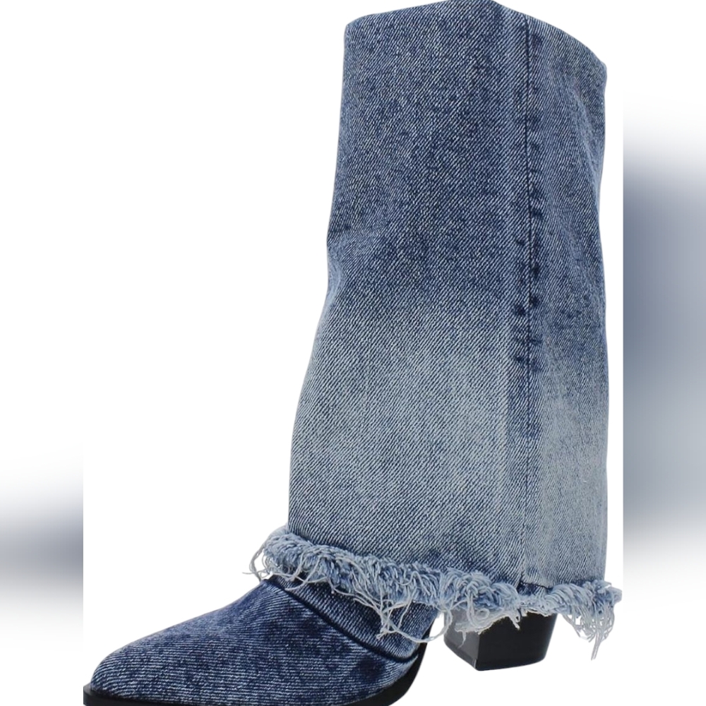 Steve Madden Blue Denim Heeled Boots